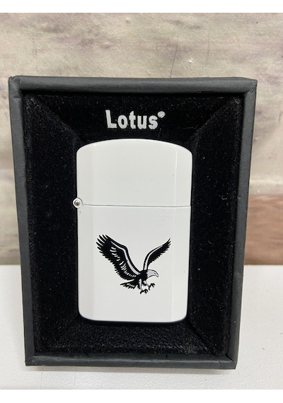 Lotus Marka Beyaz Renk Siyah Uçan Kartal Logolu Benzinli