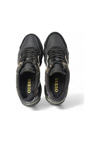 Guess Mıcola-haki Çizgili Kadın Sneaker-fl7mıcfal12-2 Siyah-haki