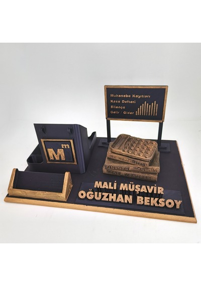 Kişiye Özel Mali Müşavir Masa İsimliği ve Kartvizitlik
