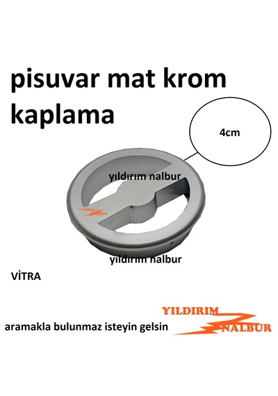 VitrA Pisuvar Mat Krom Kaplama Kapak Ön Parça Gri - Gümüş