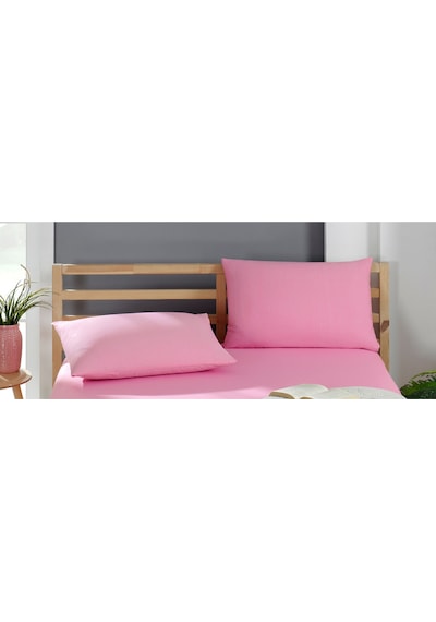 2 Adet Pamuklu Yastık Kılıfı 50 X 70 Cm Pembe