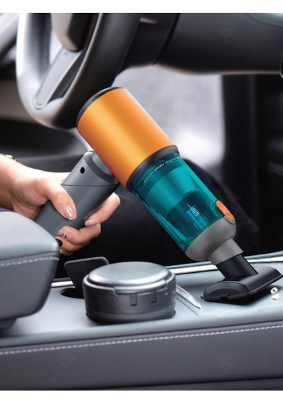 Auhma Ahv-27 22.000pa Kablosuz Araç İçi El Süpürgesi 220w Güçlü Motor 9.000mah Şarjlı Hava Üfleyici Araç & Ev Temizlik Süpürgesi Mor