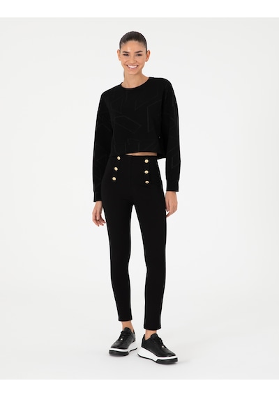 Pierre Cardin Kadın Siyah Sweatshirt 50291038-vr046 Siyah