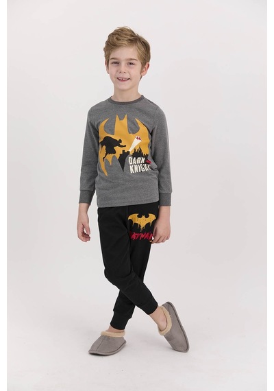 Batman Lisanslı Dark Knight Antrasitmelanj Erkek Çocuk Eşofman Takımı 5274-42366