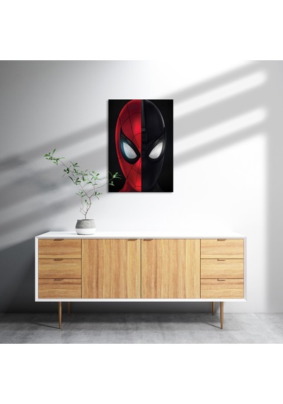 Cakasepetim Spider-man Evden Uzakta İki Yüz Ahşap Mdf Tablo