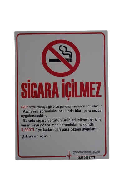 Dijital Baskı Sigara İçilmez Uyarı Levhası