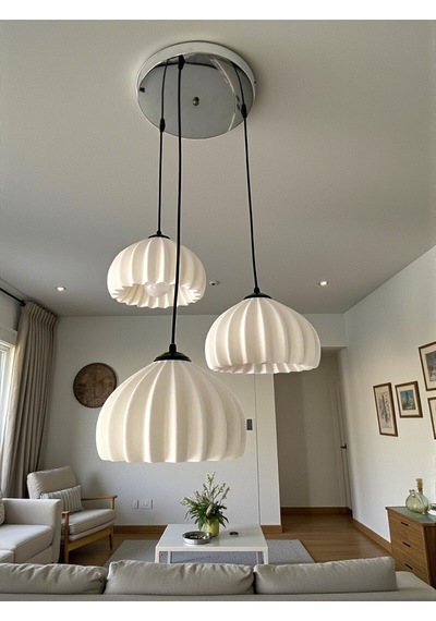 Solis Modern 3 Lü Sarkıt Avize Salon Ve Mutfak Aydınlatması Şık Bohem Tarz Nestvibe Gümüş