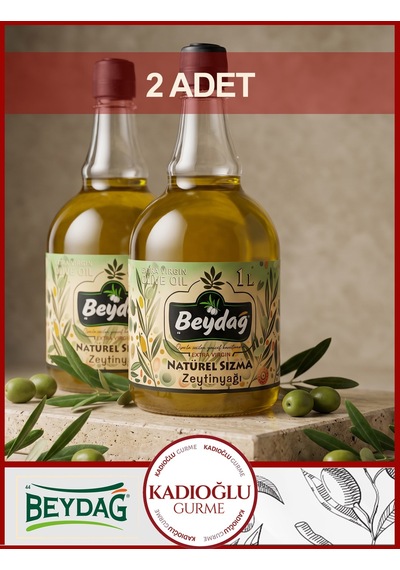 Beydağ Naturel Sızma Zeytinyağ Cam 1 Lt X 2 Adet