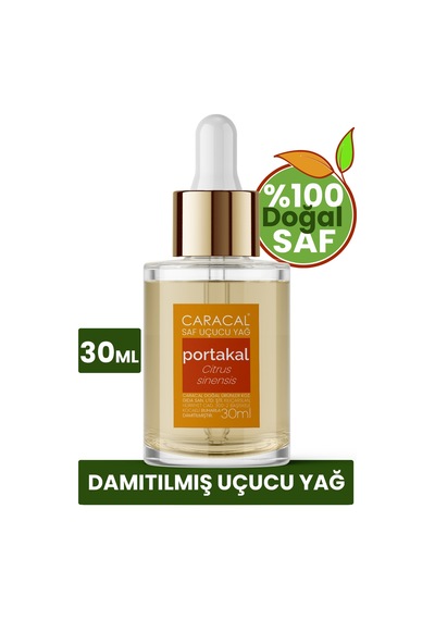 Caracal Portakal Yağı Portakal Kabuğu Yağı Portakal Uçucu Yağı %100 Saf Doğal 30 Ml