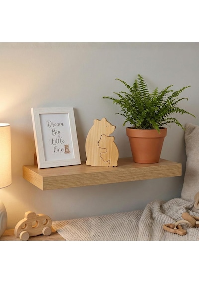 Simdale Wood İsimli Ahşap Anne Ve Yavru Ayı Puzzle - Geçmeli Montessori Oyuncak