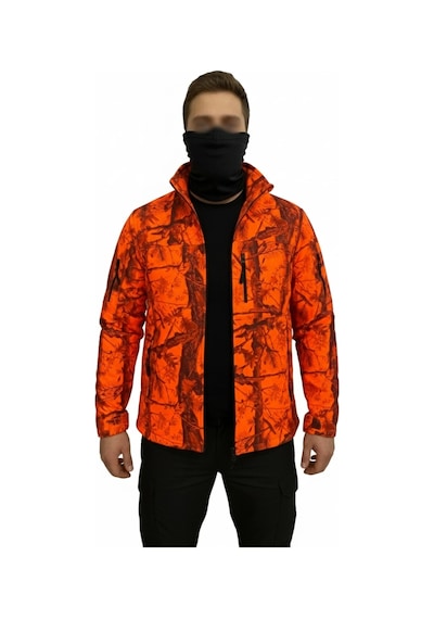 Mysia Outdoor Turuncu Orman Desen Taktik Polar Mont Avcı Mont 7 Cep Çok Renkli
