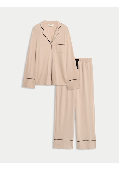 Marks & Spencer Pamuk Modal Karışımlı Pijama Takımı T37002212J Çok Renkli