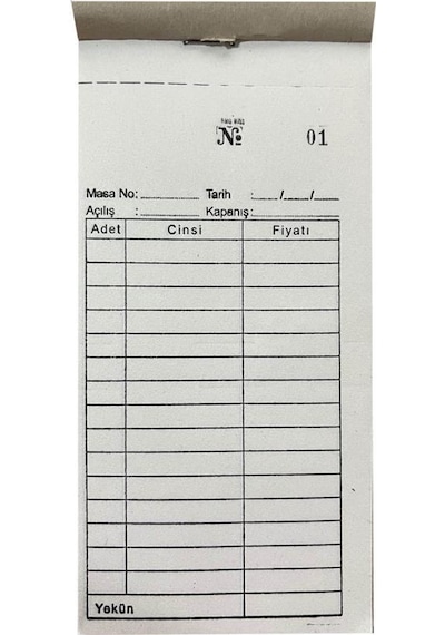 Dilman Adisyon Fişi Standart 4308 - 12 Adet
