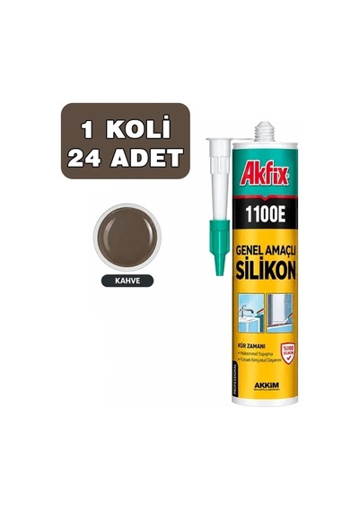 Akfix Genel Amaçlı Silikon 280g, Kahve, 1 Koli 24 Adet