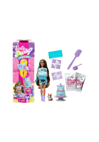 Barbie Parti Paketi Bebek Ve Aksesuarlar, Minik Dostumun Doğum Günü Serisi Parti Yıldızları Seti Ve