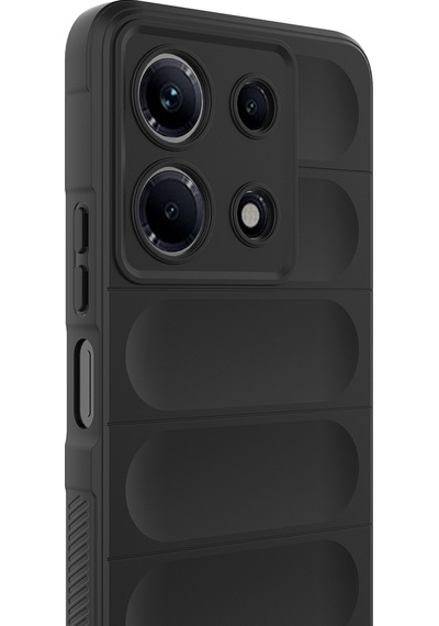 İnfinix Note 30 4g Kılıf Esnek Tpu Oyuklu Arka Yüzey Tasarımlı Zore Etnik Silikon Kapak Siyah