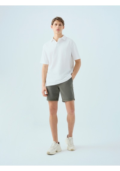 Relax Fit Erkek Polo K.kol Beyaz