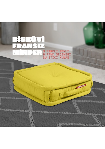 Xpermate Bisküvi Minder Petek Önü Fransız 45x45x14 Sarı
