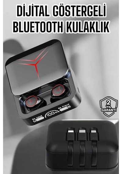 Mey İthalat Bluetooth Kulaklık Bluetooth Bağlantılı Powerbankli Yeni Nesil Kulaklık