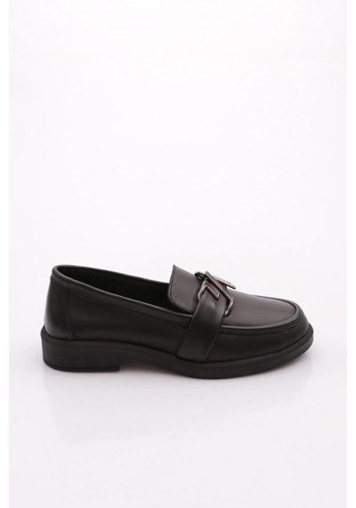 Dgn 527 Kadın Loafer Ayakkabı Siyah Napa