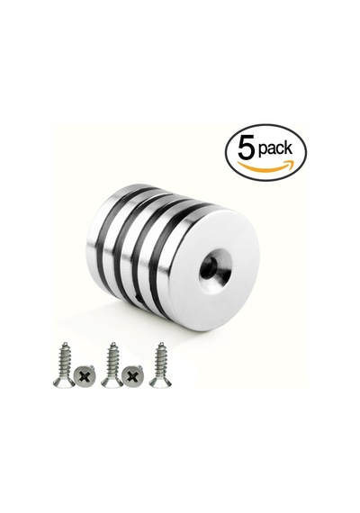 5 Adet 20Mm X 10-5Mm X 5Mm Havşa Delikli Güçlü Neodyum Miknatis N11.24452