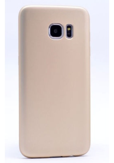 Samsung Galaxy Uyumlu S7 Edge Kılıf Esnek Yapılı İnce Slim Silikon Kapak Ryc/premier Gold