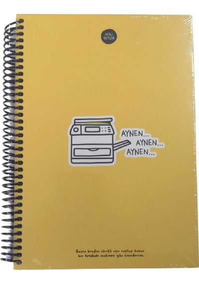 Keskincolor Hisli Şeyler Sert Kapak 17 27 Spiralli Defter