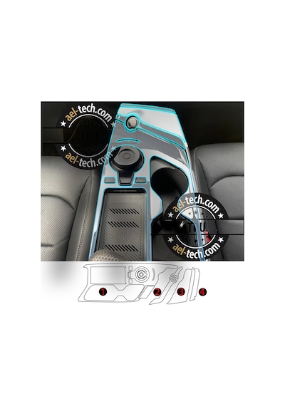 Kia Ev6 Uyumlu Vites Etrafı Piano Black Tpu Koruyucu 4lü Set 2022-2026