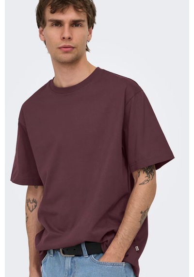 Only & Sons Onsfred % 100 Pamuk Relaxed Fit Bisiklet Yaka T Shirt Erkek T Shirt 22022532 Bordo Only & Sons Onsfred % 100 Pamuk Relaxed Fit Bisiklet Yaka T Shirt Erkek T Shirt 22022532 Bordo