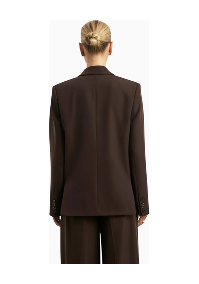 Because Of Alice Dropped Waist Double Breasted Blaze Oversize Kadın Ceket Kahverengi