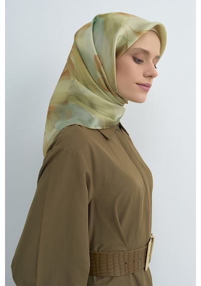 Armine Saf İpek Sura Eşarp-2026 İlkbahar-yaz- 951900d Yeşil
