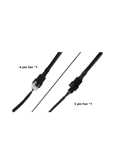 Fan Çoklayıcı Y Pwm Splitter Kablosu 4Pin Dişi 4Pin - 3Pin Erkek