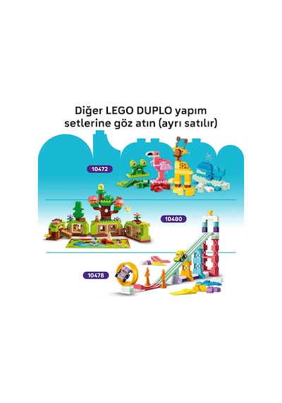 LEGO® DUPLO® Classic Renkli Yaratıcı Kutu 10479 – 1.5 Yaş ve Üzeri Çocuklar için Rakamlar İçeren Oyuncak Yapım Seti (80 Parça)