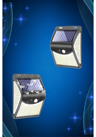 Solar Sensörlü Duvar Lambası Bahçe Lamba 20 Led Işık Çok Renkli