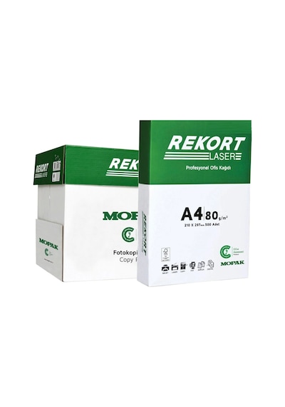 Mopak Rekort A4 80gr/m2 Fotokopi Kağıdı 2500 Adet 5pk 500
