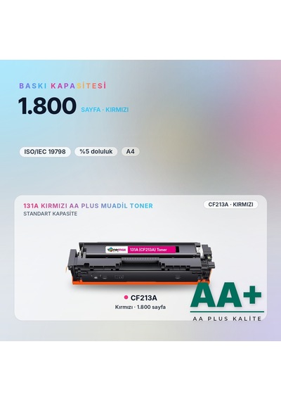 Hp 131a Cf213a Kırmızı Uyumlu Toner Aa Plus / Laserjet Pro 200 M251 / M276