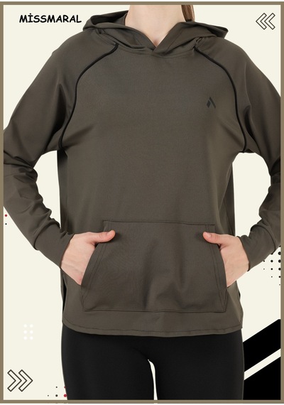 Kadın Taytlı Takım Spor Tunik & Tayt Dalgıç Kumaş Sports And Casual Haki 3060 Haki / Siyah