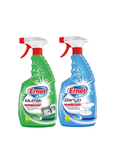Ernet Süper Likit Promosyon Mutfak + Banyo Temizliği 1+1 750 Ml Sprey'li Diğer