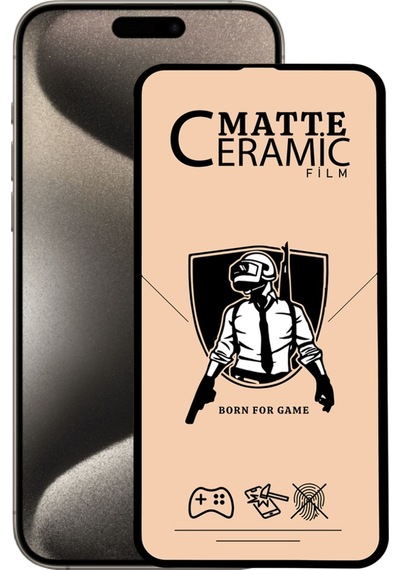 Apple iPhone 15 Pro Max Uyumlu İle Tam Kaplayan Mat Seramik Nano Esnek Ekran Koruyucu Cam