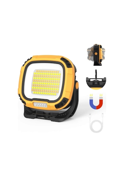 Wison Ws582 Powerbank Özellikli Tripod Bağlantılı Mıknatıslı 3500 Lümen Usb Şarjlı Çalışma Feneri Çok Renkli