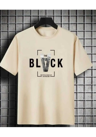 Kozia Outdoors Malkoçbey Siyah Baskılı Oversize Unisex Basic O Yaka T-shirt Bej