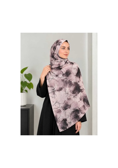 Ardün Hijab Desenli Bambu Kraş Şal Tok Duran Kadın Şal Bej - 938101579 Bej
