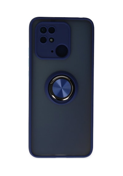 Redmi 10c Kılıf Montreal Yüzüklü Silikon Kapak - Lacivert Bz8683140388317