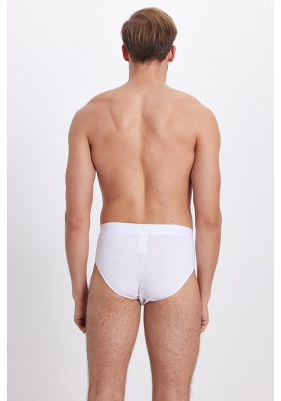 Tudors Erkek 6'lı Paket Likralı Beyaz Slip Külot-41739 Beyaz