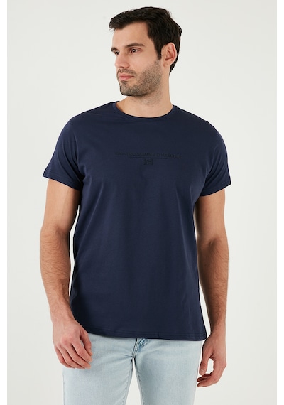 Buratti Pamuklu Slim Fit Bisiklet Yaka Erkek T Shirt 541Tactical Lacivert