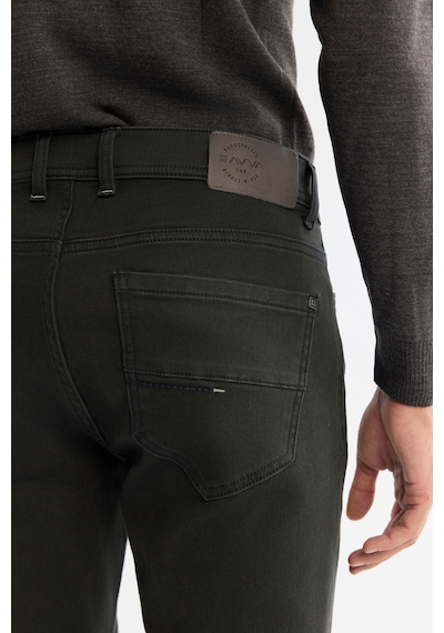Avva Erkek Haki Klasik Bel Eskitme Yıkamalı Elastan Berlin Slim Fit Jean Pantolon A42y3533