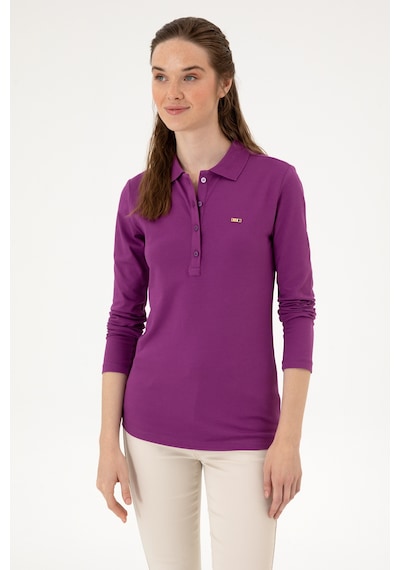 U.S. Polo Assn. Kadın Menekşe Basic Polo Yaka Sweatshırt 50313593-VR037