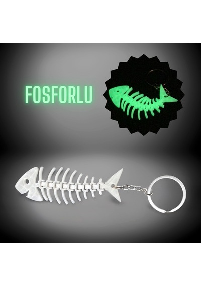 3d Haraketli Balık Anahtarlık - Fosforlu
