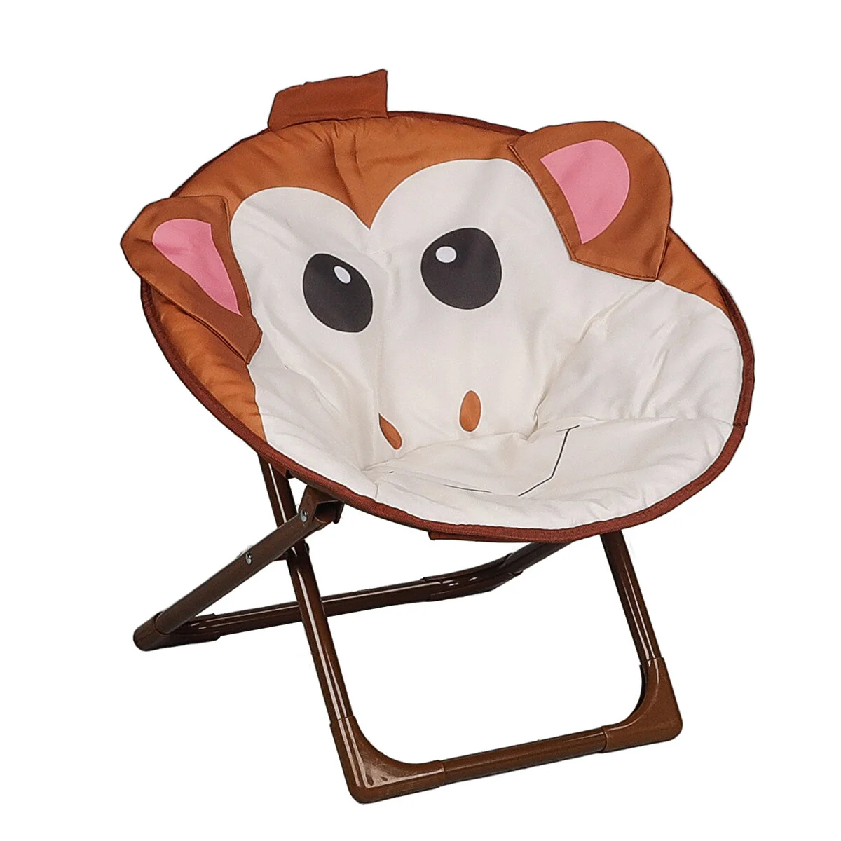 Katlanır Çocuk Kamp Sandalyesi Monkey Plaj Sandalyesi Kahverengi