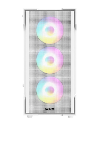 Fazeon F1 650w 80plus Bronze Mesh 4x120mm Rainbow Fanlı Matx Beyaz Bilgisayar Kasası